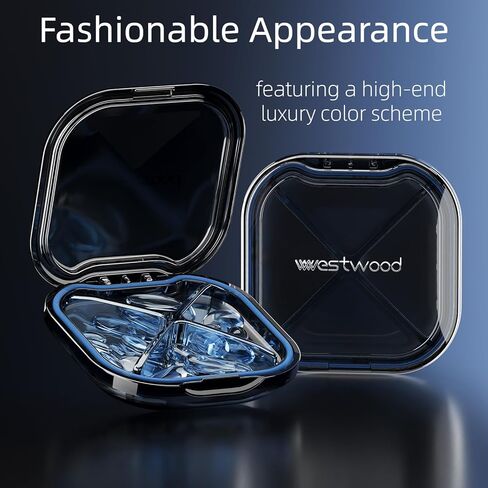 صندوق حبوب صغير، حقيبة حبوب لطيفة لجيب المحفظة، منظم حبوب السفر، حامل حبوب منع الحمل اليومي للأدوية والفيتامينات وزيت السمك والمكملات الغذائية (أخضر) in Kuwait