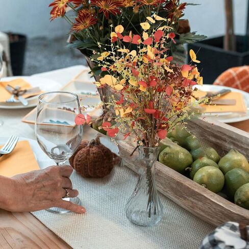 Fall Flowers Artificial for Decoration 6 Bundles Fall Leaves Fall Stems Fake Flowers in Vase for Autumn Home Office Wedding Thanksgiving Halloween Decor in Saudi Arabia