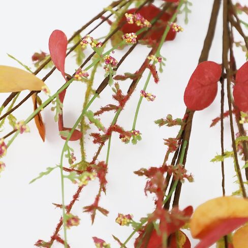 Fall Flowers Artificial for Decoration 6 Bundles Fall Leaves Fall Stems Fake Flowers in Vase for Autumn Home Office Wedding Thanksgiving Halloween Decor in Saudi Arabia