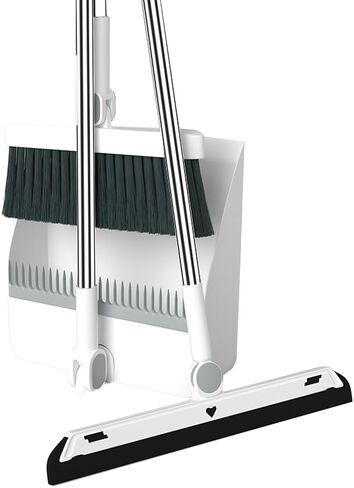 3-in-1 Long-Handled Broom and Dustpan Set - Heavy-Duty Cleaning Combo for Indoor and Outdoor Use in Saudi Arabia