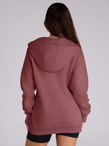 HDLTE Long Hoodies Sweatshirts for Women – Lightweight Trendy Hoodie Teen Cute Y2K Cotton Hoodie Sweater 2024 Fall Essential in Saudi Arabia