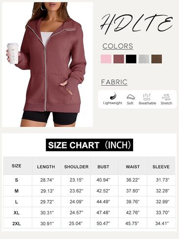 HDLTE Long Hoodies Sweatshirts for Women – Lightweight Trendy Hoodie Teen Cute Y2K Cotton Hoodie Sweater 2024 Fall Essential in Saudi Arabia