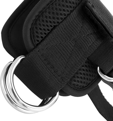 QWORK 4 Pack Ankle Straps for Cable Machines - Adjustable Neoprene Cuffs with Reinforced Double D Rings, Glute Kickback Straps, Padded Ankle Cuff Cable, for Glutes, HIPS, Calves Workouts in Saudi Arabia