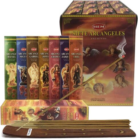 7 Archangels Incense Sticks Variety Pack and Incense Stick Holder Bundle for Los Siete Arcangeles in Saudi Arabia