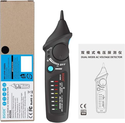 BSIDE Voltage Detector,EBTN LCD 3-Line Display Voltage Tester Pen,Non-contact with Adjustable Sensitivity,Dual Range AC Power Sensor Outlet Socket Circuit Checker,Pocket Size in Kuwait