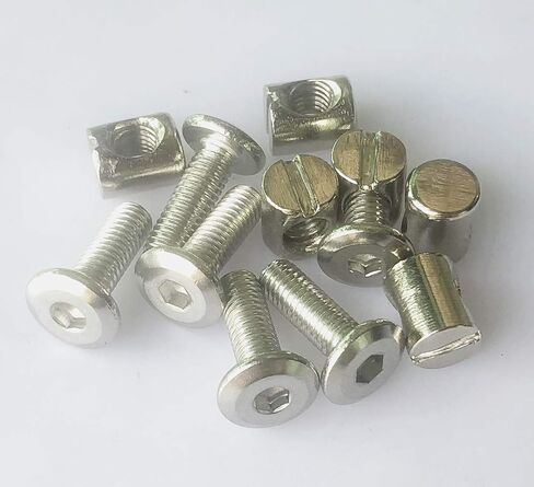 Baby Bed Crib Screws Hardware Replacement Kit 6-Set M6x18 mm Stainless Steel Hex Socket Head Bolt and Barrel Nuts in Saudi Arabia