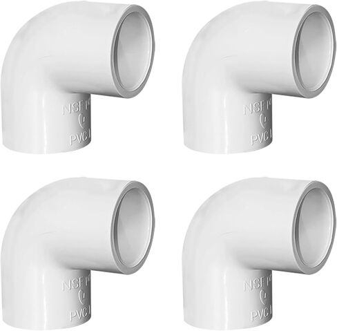 2 "كوع PVC 90 درجة، تركيب أنابيب PVC بزاوية قائمة في اتجاهين، 4 قطع تركيب أنابيب PVC، تجهيزات زاوية PVC لإطار Sch40 PVC DIY وهيكل دعم حديقة أثاث PVC DIY in Saudi Arabia