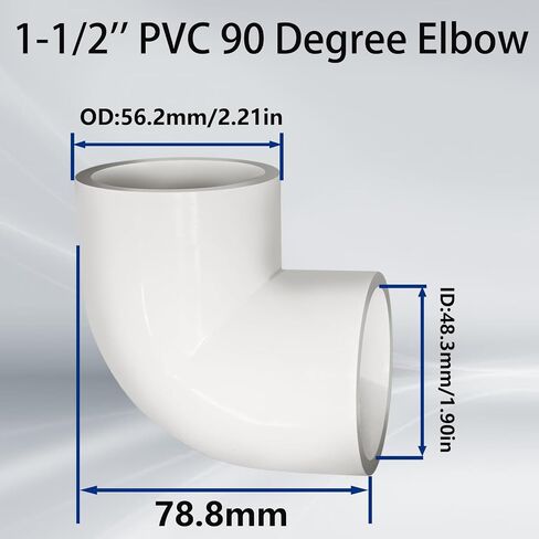 2 "كوع PVC 90 درجة، تركيب أنابيب PVC بزاوية قائمة في اتجاهين، 4 قطع تركيب أنابيب PVC، تجهيزات زاوية PVC لإطار Sch40 PVC DIY وهيكل دعم حديقة أثاث PVC DIY in Saudi Arabia