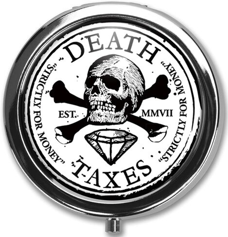 Pill Box Case Pillbox Holder Trinket Stash Box Arsenic Vintage Style Medicine Vitamin Pill Organizer Case (Diamonds and Skeletons) in Saudi Arabia