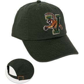 Desert Cactus University of Vermont Baseball Hat UVM Catamounts Brimmed Embroirderd Hats Cap Adjustable Cloth Strap Adult (Style A) Green