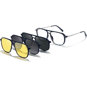 Computer Blue Light Blocking Gaming Glasses Men Polarized Magnetic Clip on Sunglasses for Eyeglasses UV Protection