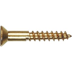 2730 10 X 1-Inch Brass Flat Phillips Wood Screw, 20-Pack