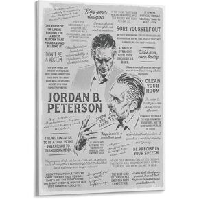 Generic Inspirational Posters Jordan Peterson Quotes Posters Canvas Art Poster And Wall Art Picture Print Modern Family Bedroom Decor Posters 12x18inch(30x45cm), Unframe-style
