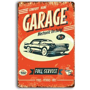 My Garage My Rules Retro Metal Signs Poster Wall Decor for Bar Pub Club Cafe Restaurant Office Home 12×8 Inch Decorative Signage Gift (B-353)