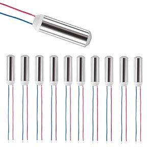 10pcs DC Coreless Vibration Motors 7x25mm Waterproof Micro Vibrating Motors 1.5-3V Mini Vibrating Motor 8000-20000RPM for Electronic Vibration equipments and DIY Projects