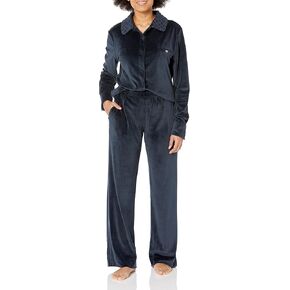 Emporio Armani womens Quilted Chenille Jacket and Loose Fit Pants Tracksuit