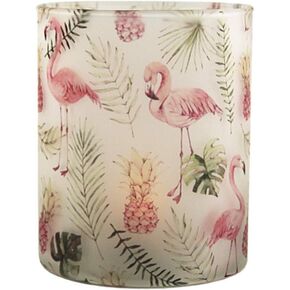 Mobestech Votive Candle Holder Flamingo Candlestand Glass Tealight Candle Holder Decoration for Party Home Wedding Office Without Candle