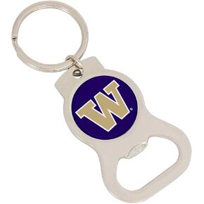 Desert Cactus University of Washington Bottle Opener Huskies U of W Keychain Spiders UR Car Keys (Silver Bottle)