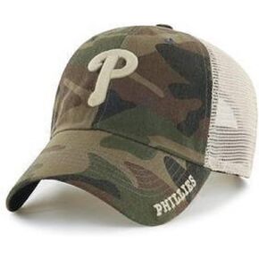 Officially Licensed Philadelphia Baseball Team Hat Camo Relaxed Fit Adjustable Embroidered Cap