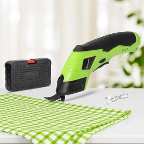 Yougfin Electric Scissors for Cutting Fabric, 4.2V Rechargeable Electric Box Cutter for Cardboard Cordless (2000mAh)