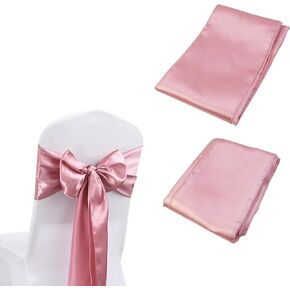 12Pcs Satin Chair Sashes Bows Decorative Universal Chair Cover for Wedding Party Reception Events Banquets Hotel Event Chair Cover Decoration (Dark Green)