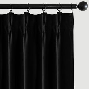 MIULEE Real Pinch Pleated Velvet Curtains with Rings & Clips & Hooks Thick Luxury Pleat Decor Blackout Suede Drapes Thermal Insulated for Living Room Bedroom, 2 Panels, 108 Inches Long, Olive Green