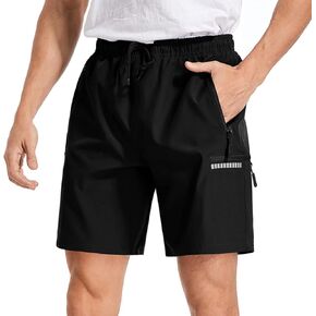 disi Men's Hiking Cargo Shorts Quick Dry Running Shorts for Men Workout Athletic Gym Shorts with Zipper Pockets