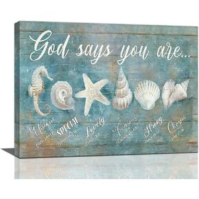 Ocean Lighthouse Wall Art Christian Psalm Bible Quotes Wall Decor Rustic Coastal Nautical Pictures Religious Motivational Canvas Prints Framed Modern Artwork For Living Room Bedroom Bathroom 12"x16"