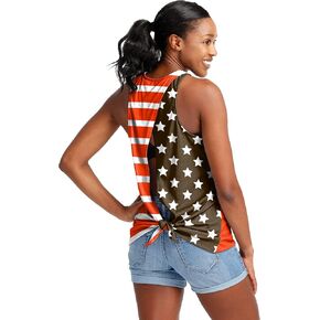 FOCO Cleveland Browns NFL Womens Americana Tie-Back Sleeveless Top