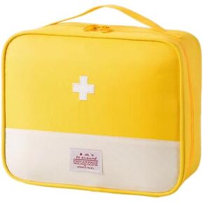 Red First Aid Bag Empty 1st Aid Bag Medical Travel Case First Responder Emergency Storage Compact Medicine Bags for Car Home Office Kitchen Sport Outdoors (Red)