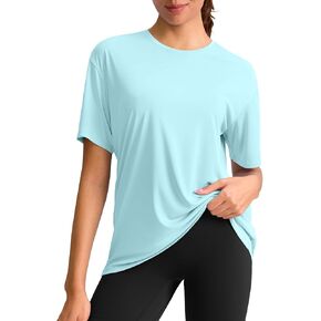 G Gradual Women's Workout Shirts Loose Fit Short Sleeve Workout Tops for Women Athletic Gym Yoga Casual Summer, Tropical Green, XX-Large