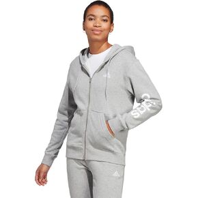 adidas Women's Essentials Linear Full Zip French Terry Hoodie