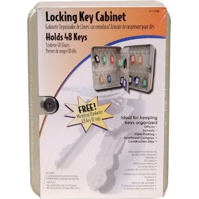 The Hillman Group 711336 Locking Key Cabinet with a Forty Eight Key Capacity,Gray
