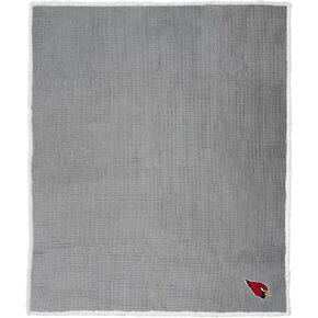 Northwest NFL Arizona Cardinals Waffle Sherpa Silk Touch Throw Blanket, Team Colors, 50" x 60"
