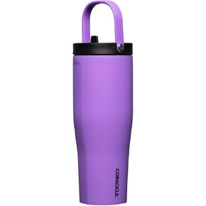Corkcicle Go Cup XL Insulated Tumbler with Lid and Straw, Capri Blue, 30 oz – Reusable Water Bottle Keeps Beverages Cold for 12hrs – Cupholder Friendly Tumbler, Leak-Proof Design