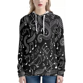 Aoopistc Graphic Hoodies Sweatshirts for Women Girl, Loose Fit Pullover Hoodie Long Sleeve Hooded Sweater Size XS-6XL
