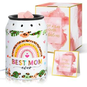 UPINS Wax Melt Warmer,Gifts for Mother's Day from Daughter Son Birthday Gifts for Mom Wife Women Grandma Ceramic Electric Candle Wax Melts