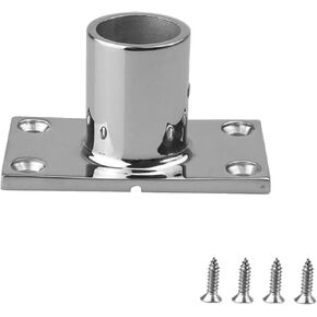 Boat Hand Rail Fitting-30/45/60/90 Degree 7/8 inch(22.4MM) Rectangular Base-Marine 316 Stainless Steel usd by Boats/Awning with Screws