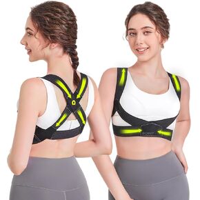 Posture Corrector for Women, Adjustable Back Brace For Posture, Improve Posture Correct Hunchback, Instant Relief Neck, Shoulder and Upper Back Pain, Invisible Under Clothes L