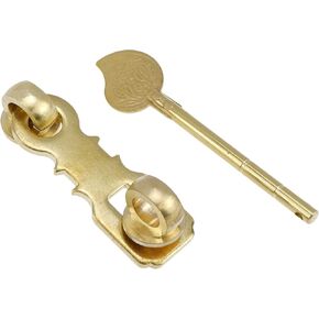 Padlock Hasp Door Clasp,Antique Heavy Duty Door Hasp,Vintage Solid Brass Gate Latch Lock,Dark Brass Hasp