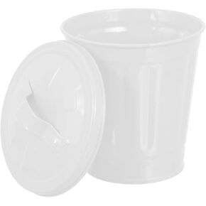 Stainless Steel Trash Cans with Lids, Desktop Waster Basket Outdoor Dog Poop Garbage Can Farmhouse Retro Metal Waste Bin for Bathroom Bedroom Garden Yard in Kuwait