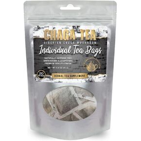 Siberian Chaga Mushroom Individual Filter Tea Bags Original 50 Filter Bags Net Wt 3.5 Oz (100g)