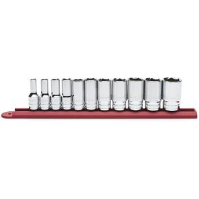 GEARWRENCH 11 Pc. 3/8" Drive 6 Pt. Mid-Length Socket Set, SAE - 80555S
