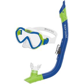 Body Glove Aquatic - Grape Youth - Mask and Snorkel Combo - Snorkeling, Diving, and Swimming-Adult-Tempered Glass-Silicone-Flex Tube-Snorkel Dry top-Splash Guard