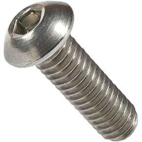 Socket Button Head Cap Screw, 5/16-18 x 5/8", Stainless Steel 316, Hex Socket (Quantity: 100) Coarse Thread, 5/16 inch Hexagonal Allen Bolt, Length: 5/8 inch, Full Thread