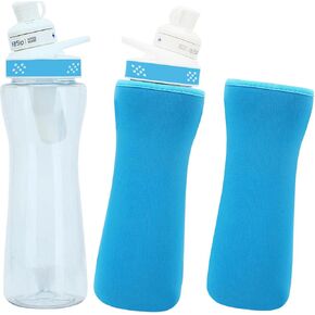 2pcs Sleeve for 32oz Cirkul Water Bottle, Neoprene Sleeve Compatible with Plastic & Stainless Steel Bottles, Protective Cover to Keep Water Cold & Protect Bottle