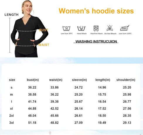 Casei Womens UPF50+ Sun Protection Hoodie Lightweight Hiking Shirts Long Sleeve for Running Fishing with 2 Zipper Pockets in Saudi Arabia