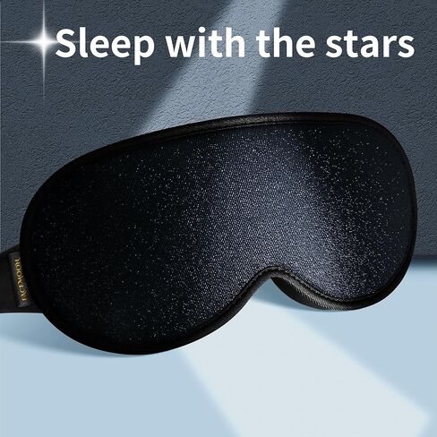 3D Contoured Sleeping Mask - Blackout Sleep Mask for Lash Extension, Eye Mask for Sleeping, No Eye Pressure Blindfolds, Star Design Eye Mask for Women, Men, Night, Trvel, Meditation in Kuwait