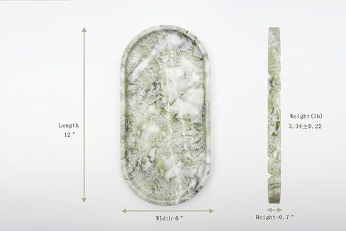 Oval Real Marble Tray Natural Stone Tray Vanity Tray Counter Top Tray for Space Organizing/Storage/Display/Home Decoration in Foyer/Living Room/Kitchen/Bedroom/Bathroom/Washroom in Saudi Arabia