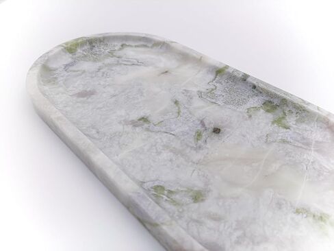 Oval Real Marble Tray Natural Stone Tray Vanity Tray Counter Top Tray for Space Organizing/Storage/Display/Home Decoration in Foyer/Living Room/Kitchen/Bedroom/Bathroom/Washroom in Saudi Arabia